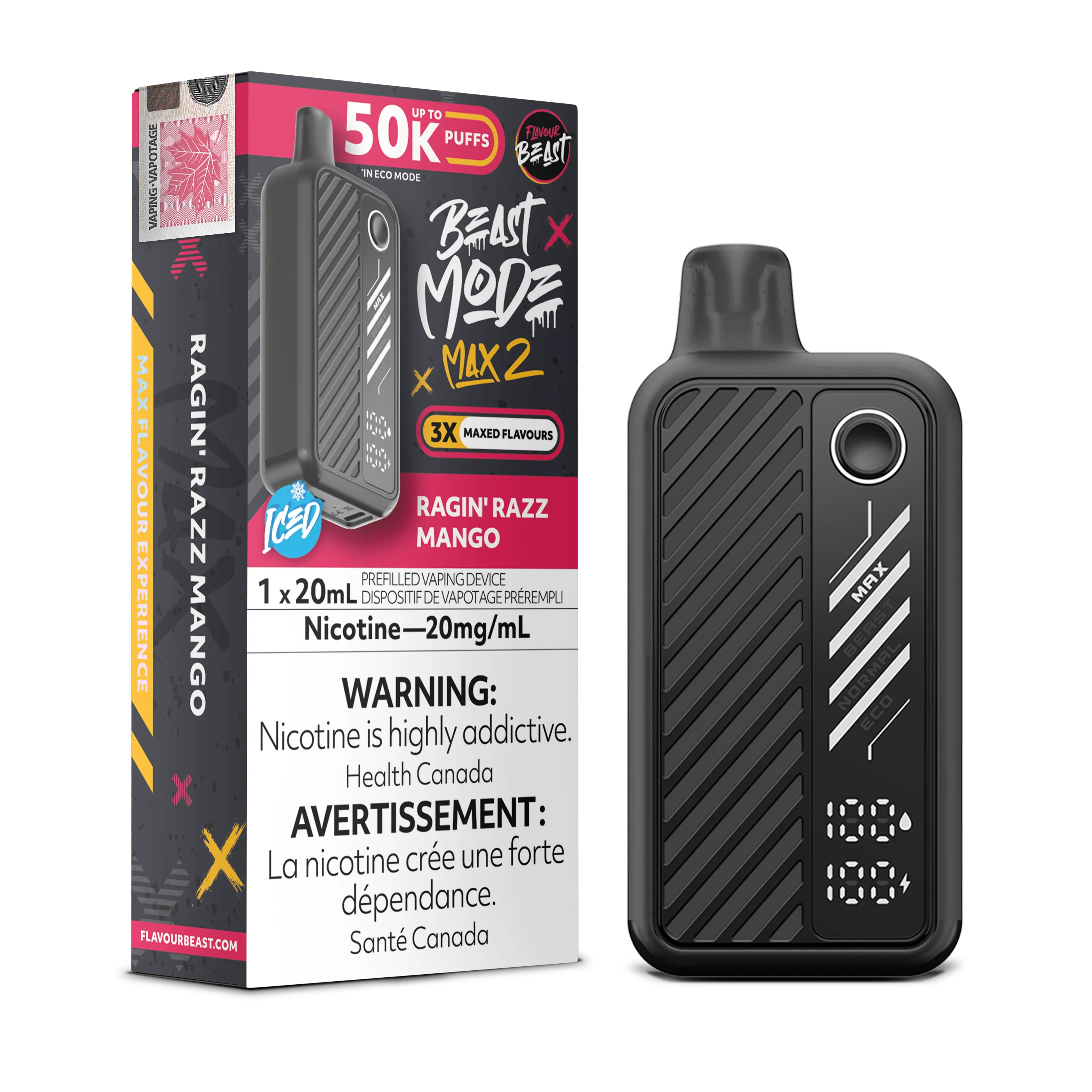 Flavour Beast Beast Mode Max 2 - Ragin Razz Mango