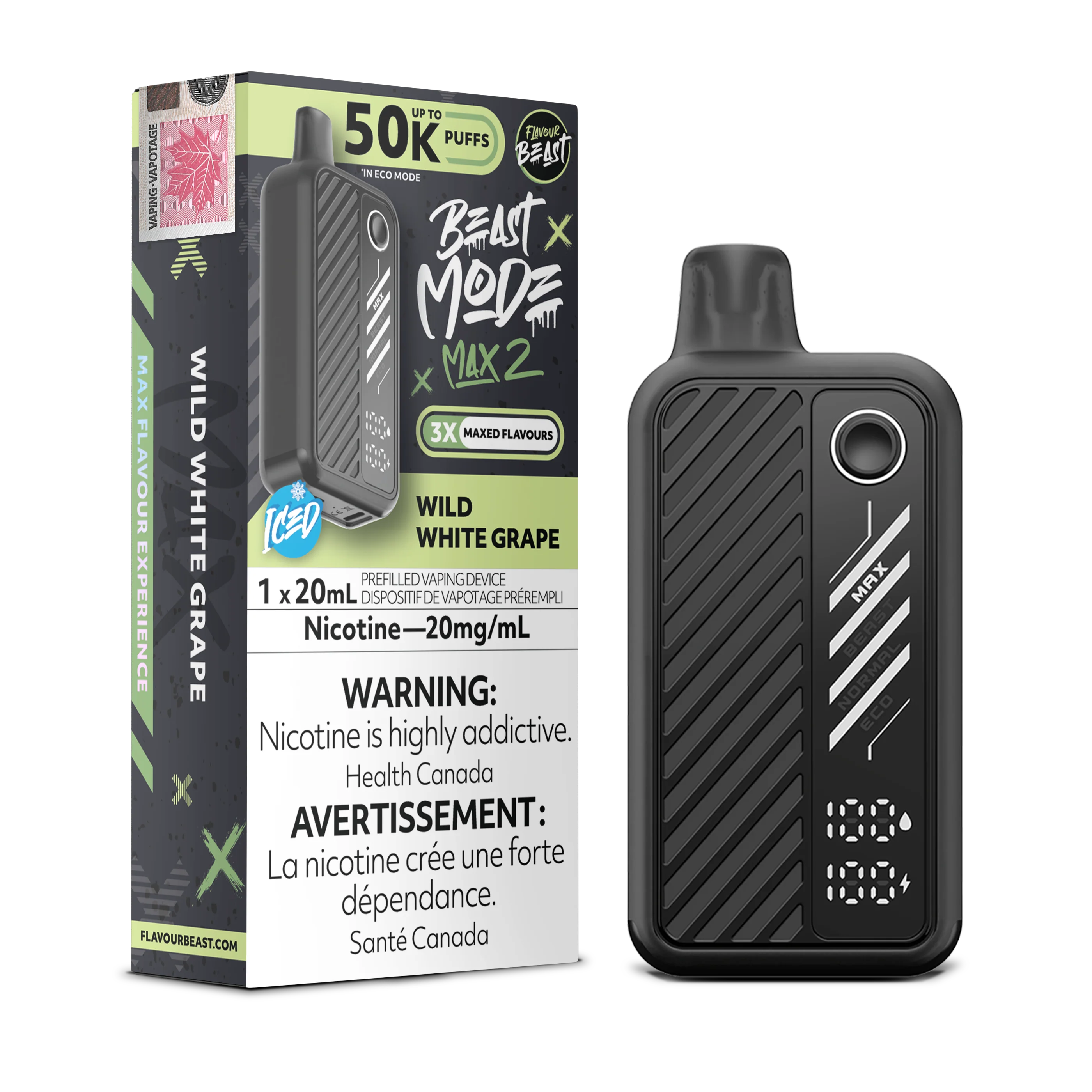 Flavour Beast Beast Mode Max 2 - Wild White Grape