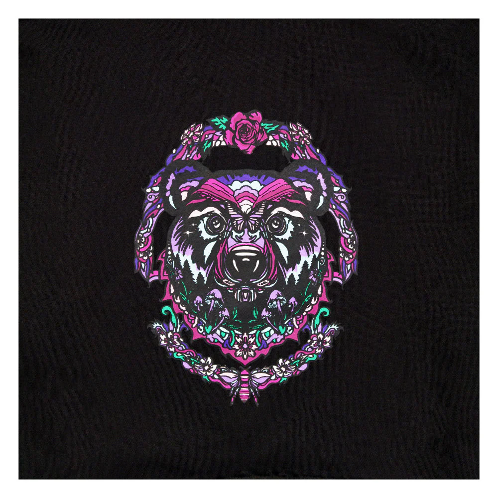 Grassroots - Ellie Paisley Bear Womens Crop Hoodie - Image 4