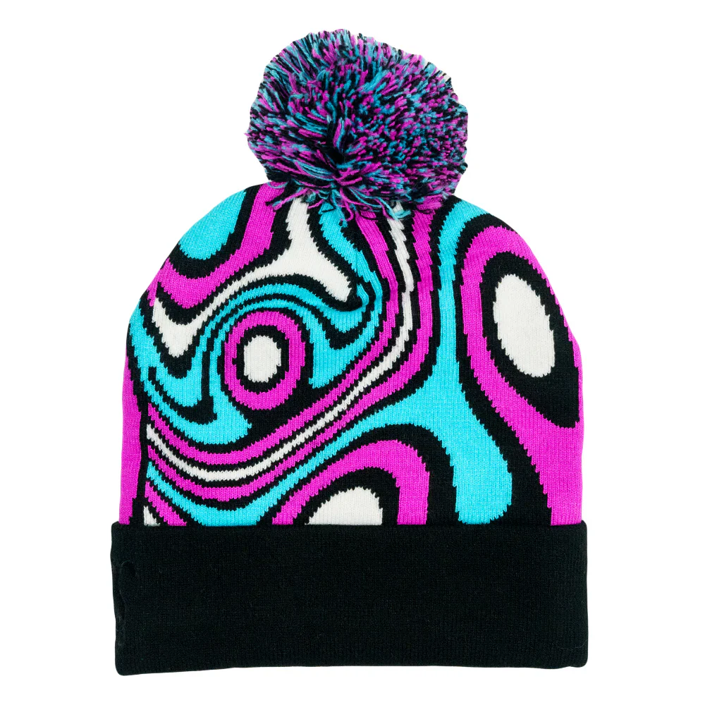 Grassroots - Outta Sight Blue Pom Beanie - Image 2