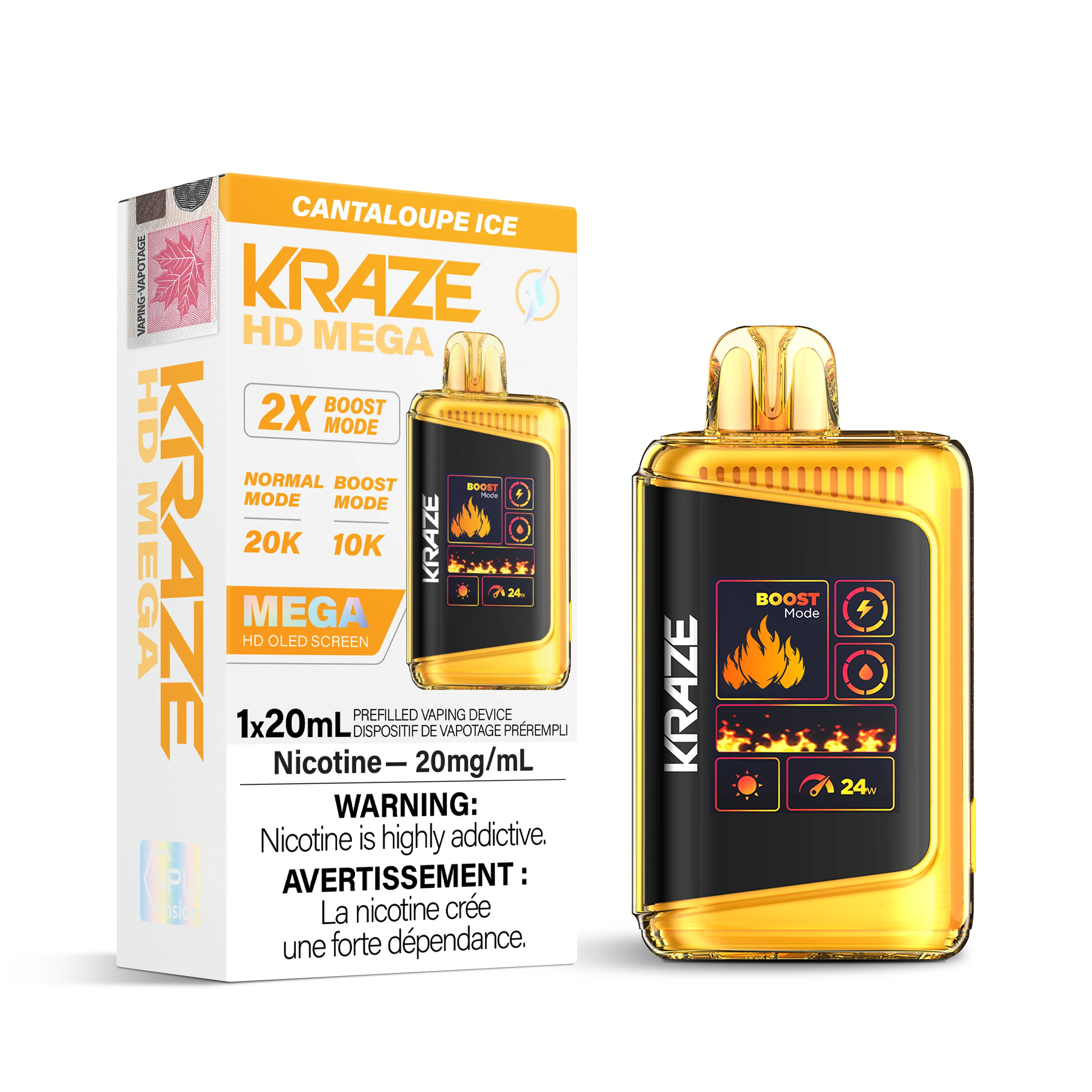 Kraze HD Mega - Cantaloupe Ice
