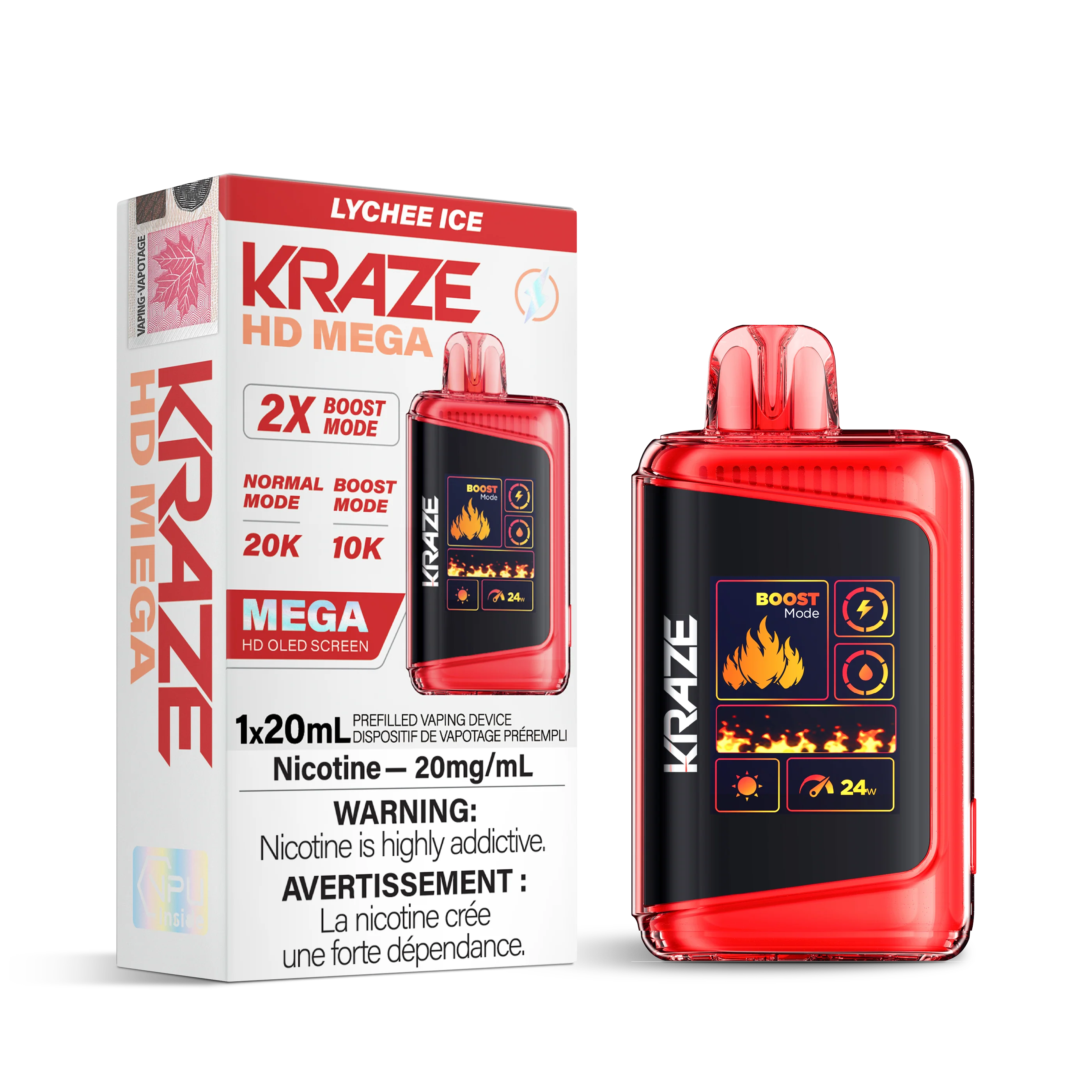 Kraze HD Mega - Lychee Ice