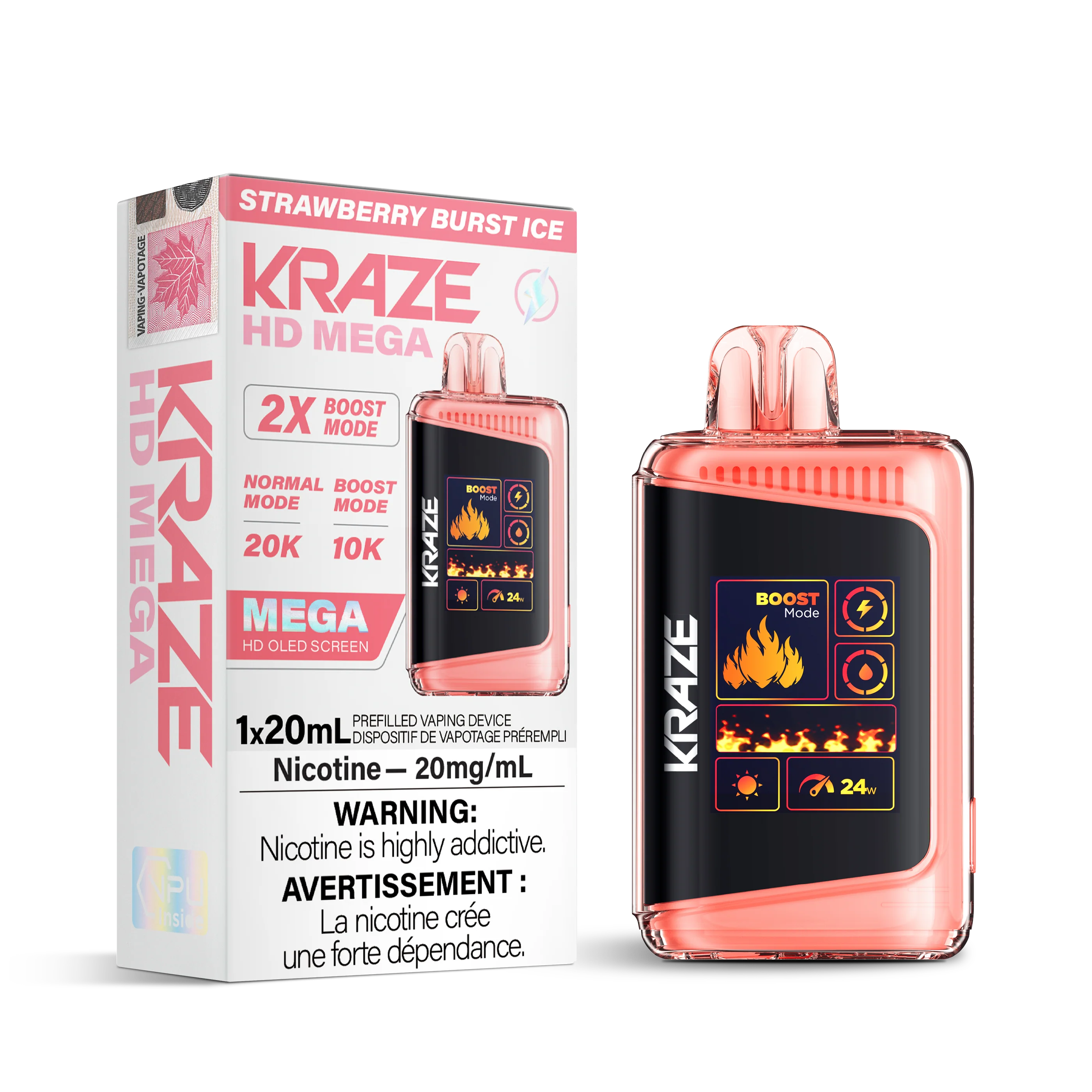 Kraze HD Mega - Strawberry Burst Ice