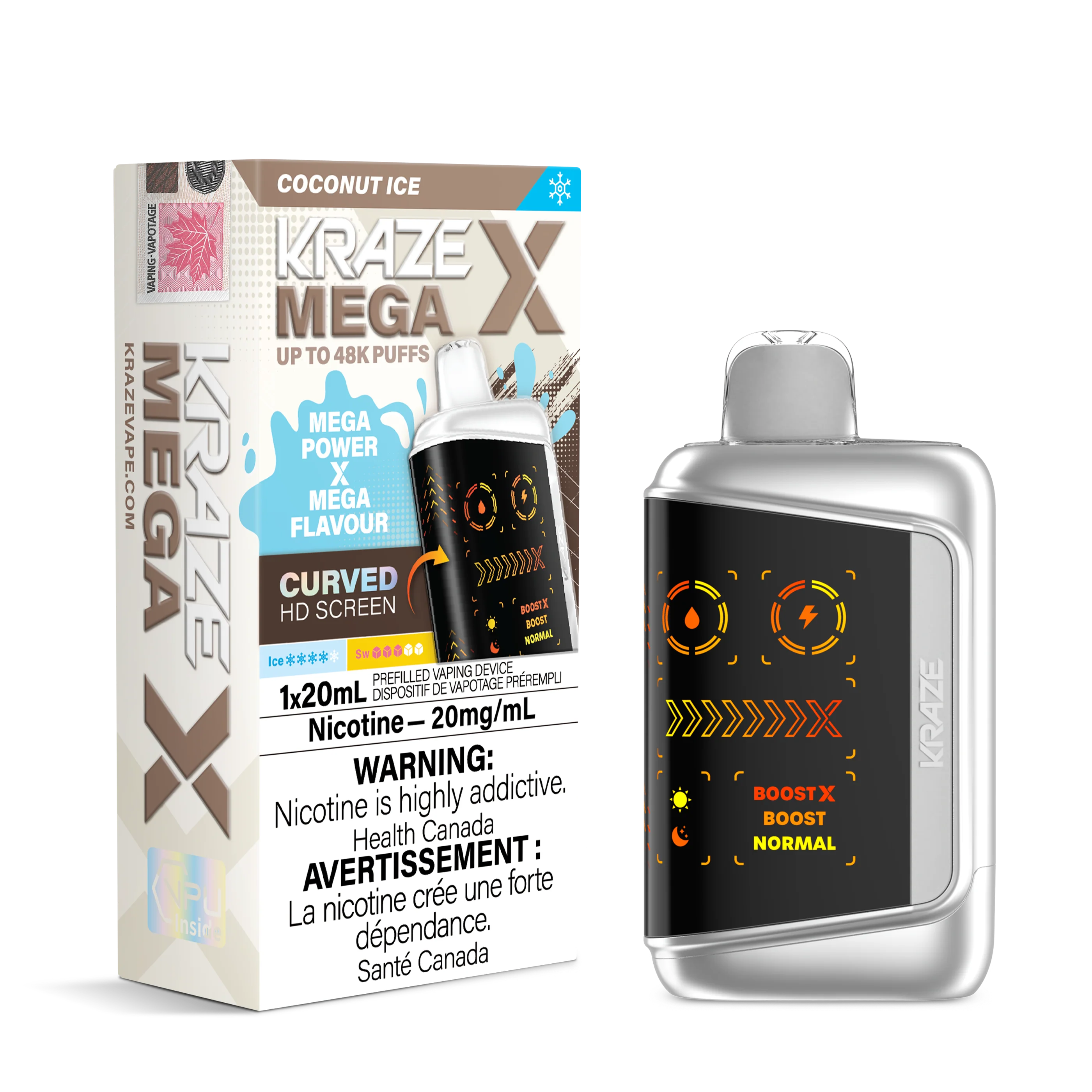 Kraze Mega X - Coconut Ice