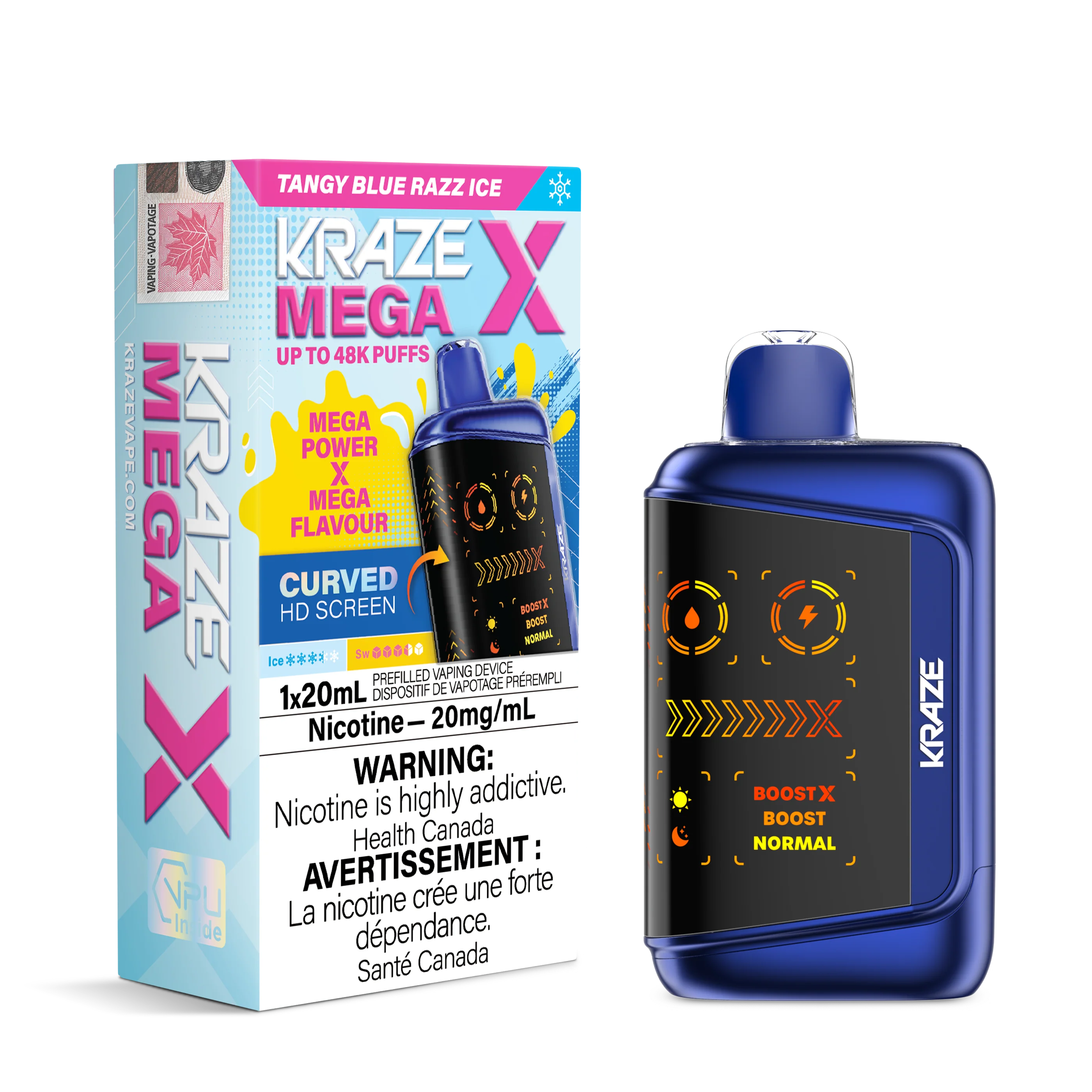 Kraze Mega X - Tangy Blue Razz Ice