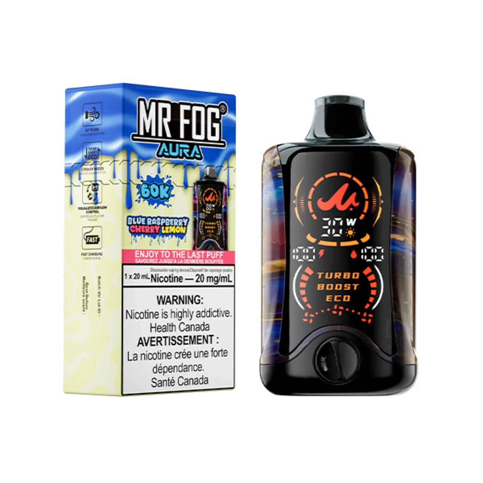 Mr Fog AURA - Blue Raspberry Cherry Lemon