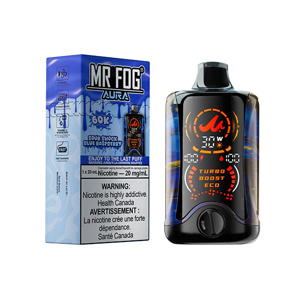 Mr Fog AURA - Sour Shock Blue Raspberry