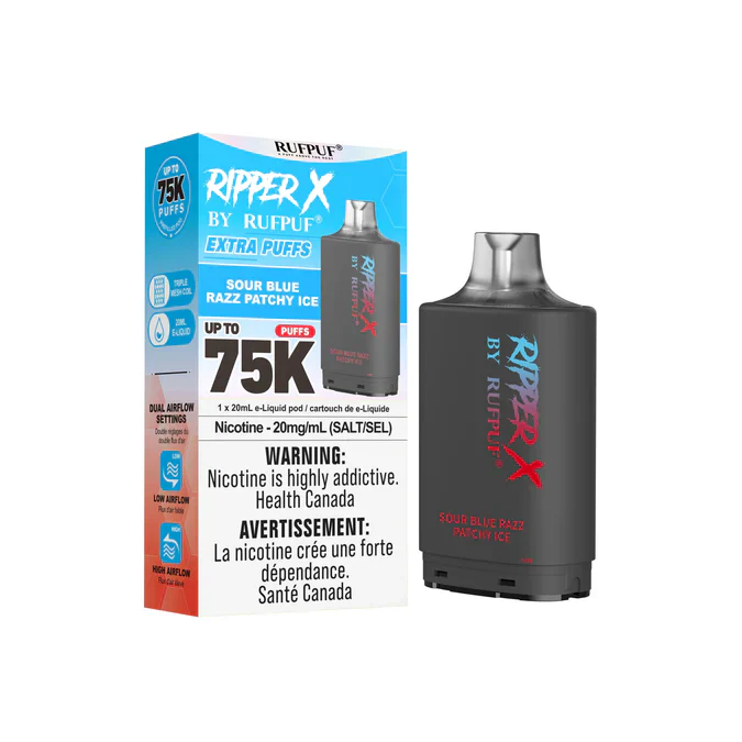 Rufpuf Ripper X 75K - Sour Blue Razz Patchy